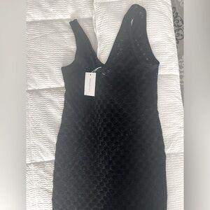 Asta Resprt black glitter knit bathing suit cover up